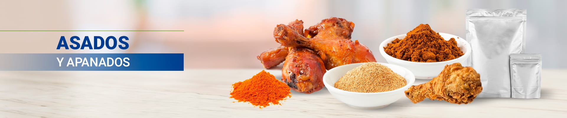 Asados y apanados productos comidas
